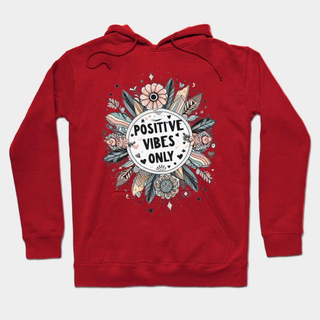 Positive Vibes Only Hoodie by HALLSHOP